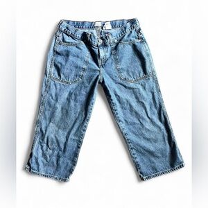 Calvin Klein Retro Low-Rise Blue Jean Capris Size 9